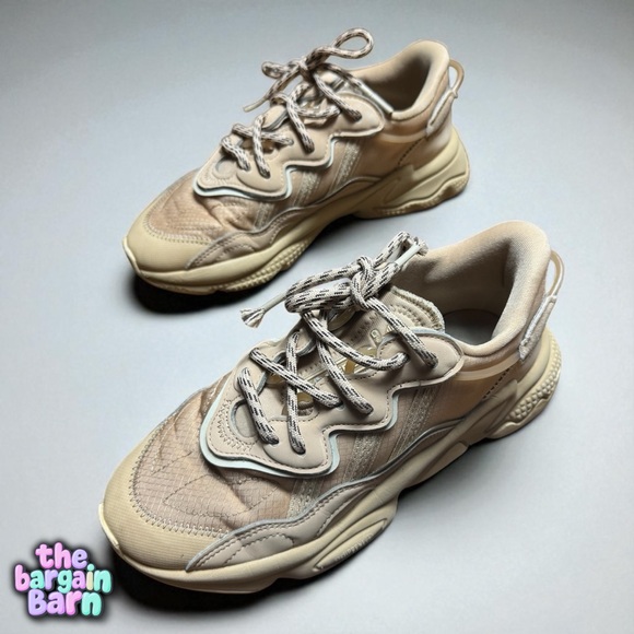 Adidas Ozweego Unisex Youth Beige Retro Style Casual Running Sneakers (4) - Picture 3 of 5